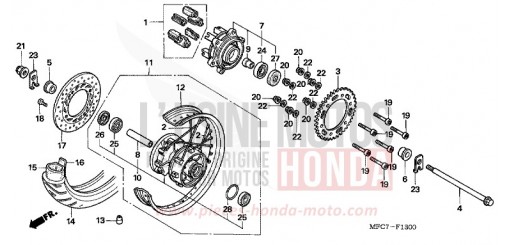 ROUE ARRIERE FMX6506 de 2006